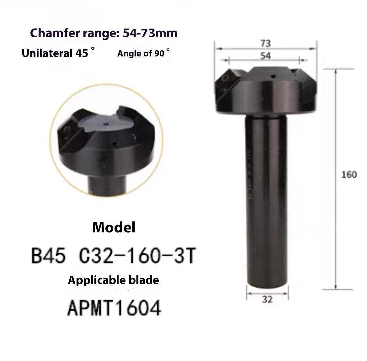 1144-Shedding type fixed-point chamfering cutter 30 degree 45 degree 60 degree chamfering cutter bar SSK/SSP/TCM/SSY/SSO/SSH Shandong Denso Pricision Tools Co.,Ltd.